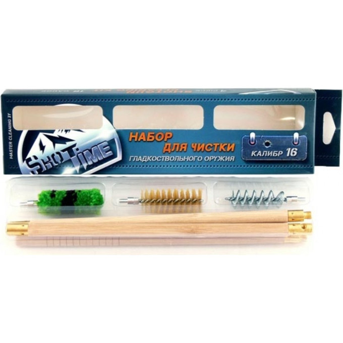 Набор SHOTTIME для чистки оружия калибр 12 (деревянный шомпол, 3 ерша) ST-CK-12W